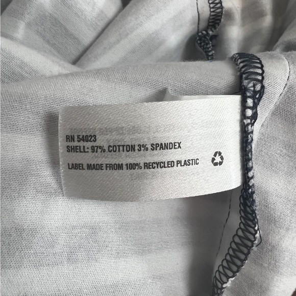 GAP Ponte Knit Blue/White Striped 3/4 Sleeve Dress Pockets Womens Size 18 - Picture 7 of 7